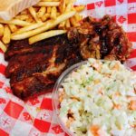 Pick of the Week - Q to U BBQ - Combo Plate with ribs and the brisket; Cole slaw and French fries